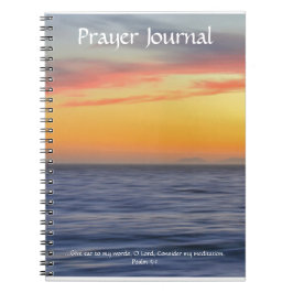 Caderno Espiral Diário de Oração para Meditação do Oceano Sunset