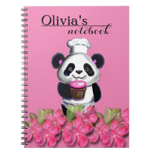 Caderno Espiral Diário de Panda Bonito ou Notebook