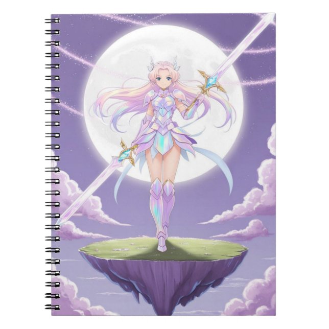 Caderno Espiral Diário de Pastel Magical Girl - Guerreiro Lunar (Frente)
