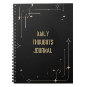 Caderno Espiral Diário de Pensamentos Diários