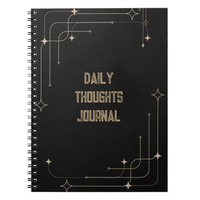 Caderno Espiral Diário de Pensamentos Diários (Frente)