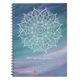 Caderno Espiral Diário de Perdão Ho'oponopono | Meditação