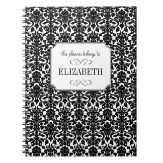 Caderno Espiral Diário de planejadores de casamento personalizados