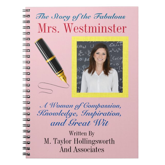 Caderno Espiral Diário de presentes do professor - SRF (Frente)