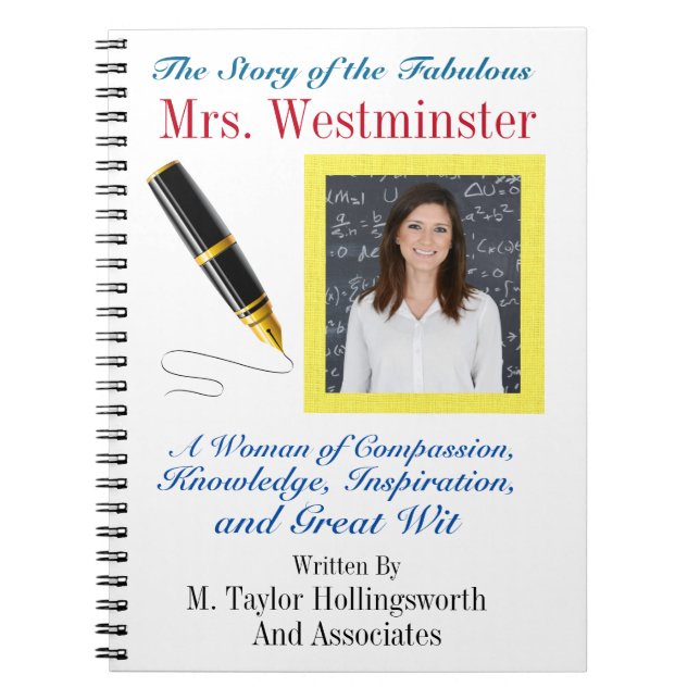 Caderno Espiral Diário de presentes do professor - SRF (Frente)