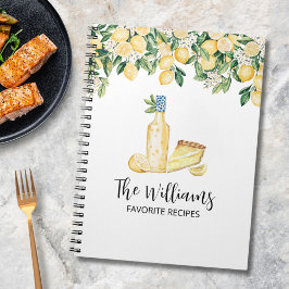 Caderno Espiral Diário de Receitas da Família da Árvore de Limão A
