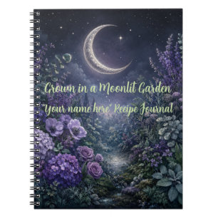 Caderno Espiral Diário de Receitas Personalizado da Botanica ao Lu