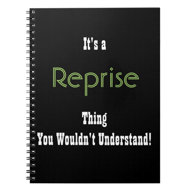 Caderno Espiral Diário de Reprise Musical (Frente)