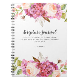 Caderno Espiral Diário de script personalizado de Buquê flexível