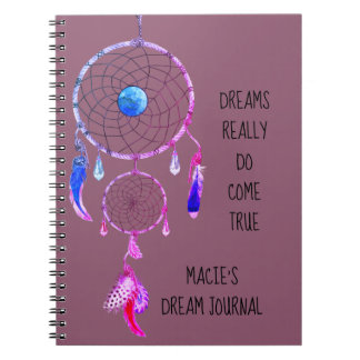 Caderno Espiral Diário de Sonho Personalizado