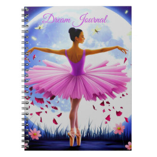 Caderno Espiral Diário de Sonhos da Bailarina ao Luar
