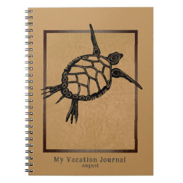 Caderno Espiral Diário de Vacinação da Tartaruga Marinha Masculina