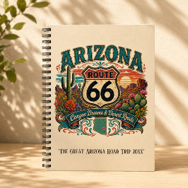 Caderno Espiral Diário de Viagem Arizona Route 66 Canyon Dreams