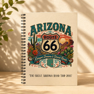 Caderno Espiral Diário de Viagem Arizona Route 66 Canyon Dreams