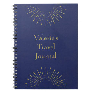 Caderno Espiral Diário de Viagem do estilo Vintage personalizado