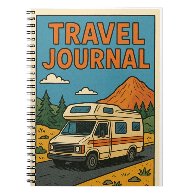 Caderno Espiral Diário de Viagem van Camper (Frente)