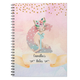 Caderno Espiral Diário Diário de Garota Gata da Moda com Letra C