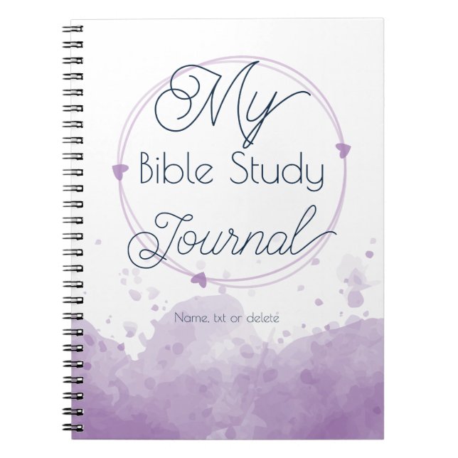 Caderno Espiral Diário do Estudo de bíblia, devoção (Frente)