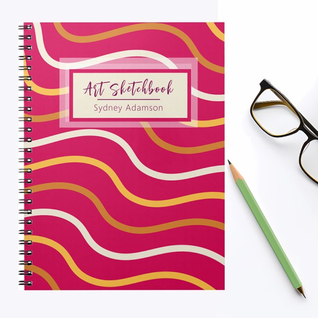 Caderno Espiral Diário do Livro de Arte Personalizado BOHO (Criador carregado)