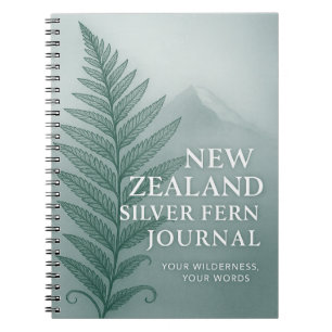 Caderno Espiral Diário do Silver Fern da Nova Zelândia – Vida Selv