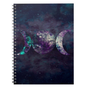 Caderno Espiral Diário do Sonho Universo Luna da Deusa Tripla