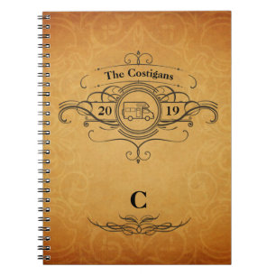 Caderno Espiral Diário do viagem do estilo rv Motorhome do vintag