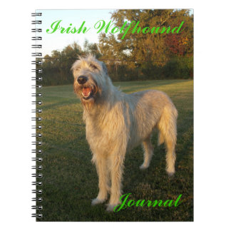 Caderno Espiral Diário do Wolfhound irlandês