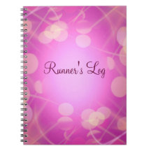Diário espiral Running Sparkly do rosa do registro