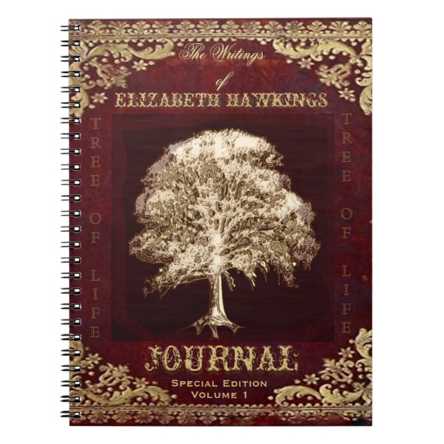 Caderno Espiral Diário feito sob encomenda (Frente)