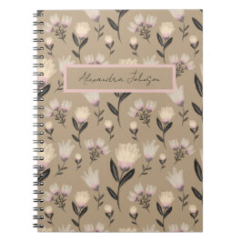 Caderno Espiral Diário Floral Blush | Botânica Moderna