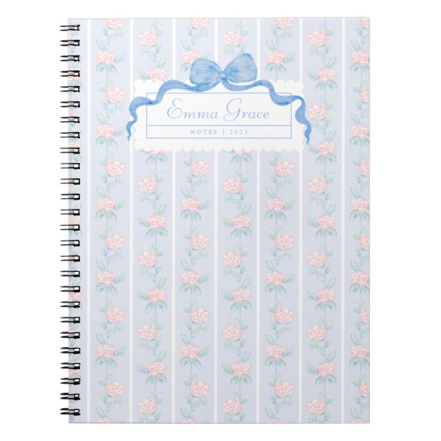 Caderno Espiral Diário Floral para Notebook do Grande Milênio (Frente)