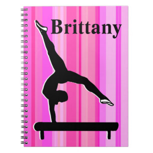 Caderno Espiral DIÁRIO GINÁSTICO COM FIO bonito DE TINTA