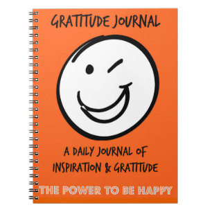 CADERNO ESPIRAL DIÁRIO GRATITUDE DO SMILEY FACE