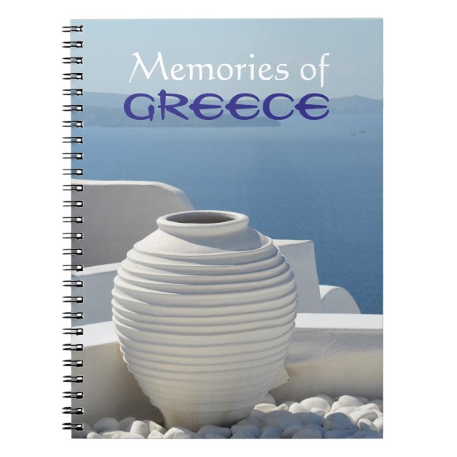 Caderno Espiral Diário grego do viagem (Frente)