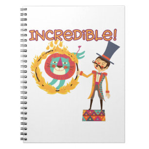 Caderno Espiral Diário incrível do circo