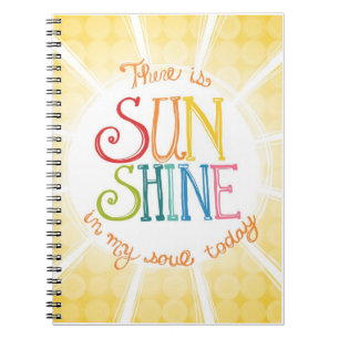 Caderno Espiral Diário - "luz do sol em minha alma