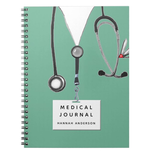 Caderno Espiral Diário Médico Pessoal (Frente)