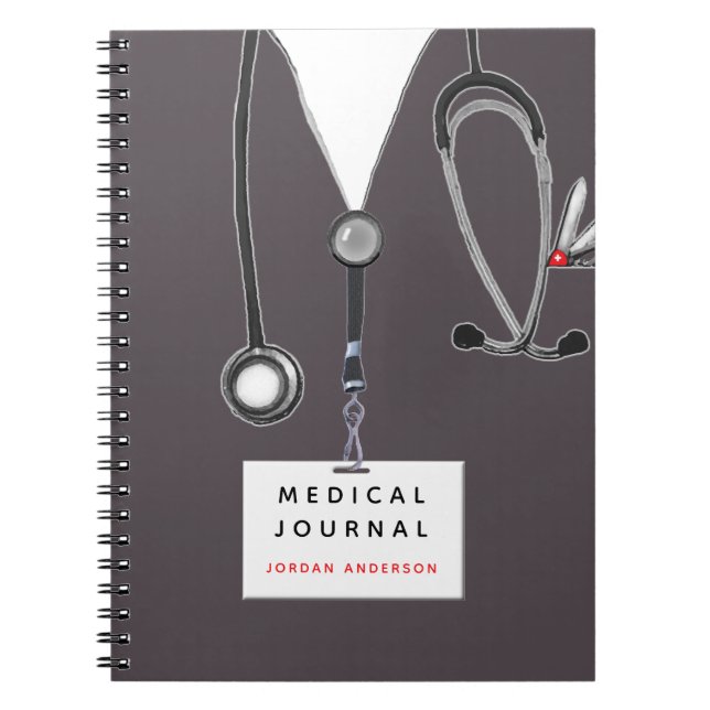 Caderno Espiral Diário Médico Pessoal (Frente)
