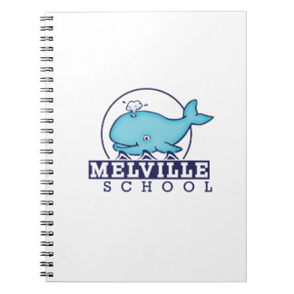 Caderno Espiral Diário Melville com logotipo escolar