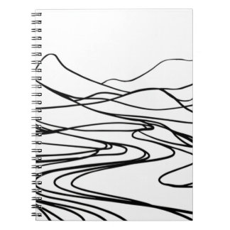 Caderno Espiral Diário monocromático de tranquilidade