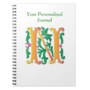 Caderno Espiral Diário Monograma - Letra