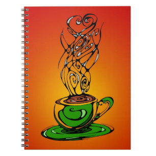 Caderno Espiral Diário morno do chá