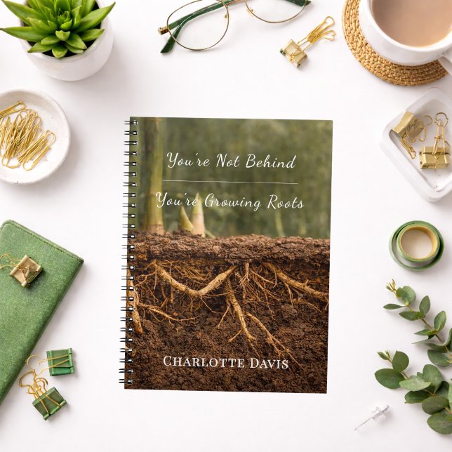 Caderno Espiral Diário motivacional de bambu para mulheres de negó (Criador carregado)