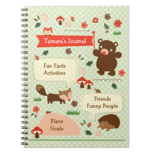 Caderno Espiral Diário Notebbok da floresta