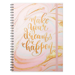 Caderno Espiral Diário - Notebook de Cobrir de Duro de Grade Dot,