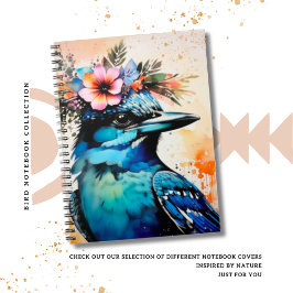 Caderno Espiral Diário para notebook Boho Bird