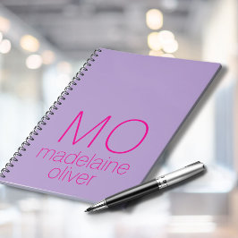 Caderno Espiral Diário para Notebook Monograma Puro Inicial Person