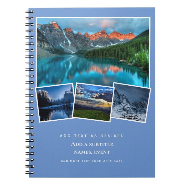 Caderno Espiral Diário Personalizado Adicionar Fotos e Ideia de Of (Frente)