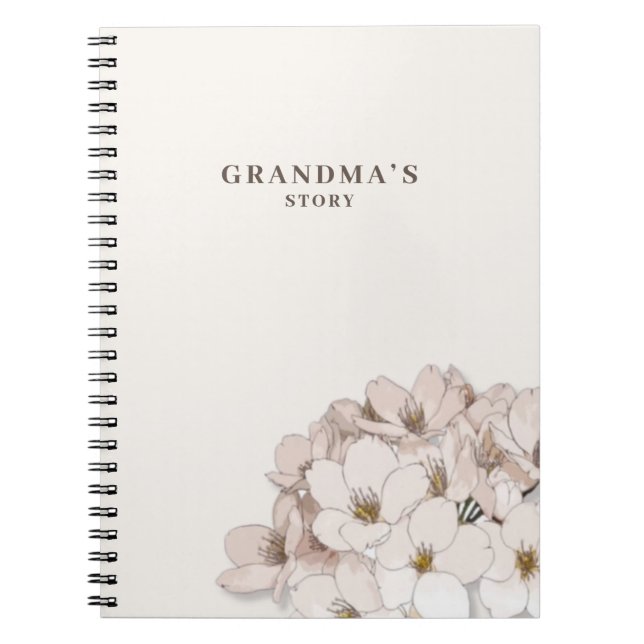 Caderno Espiral Diário personalizado da avó (Frente)
