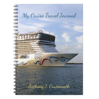 Caderno Espiral Diário Personalizado de Arco de Navio Cruzado Deco